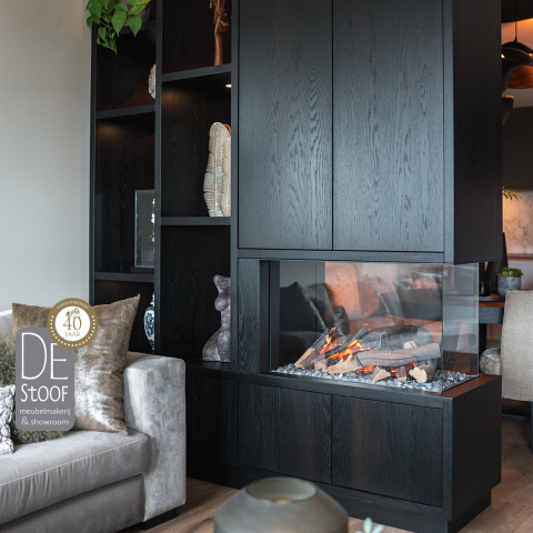 Maatwerk wandmeubels en haardoplossingen in Voorburg voor een strak interieur.