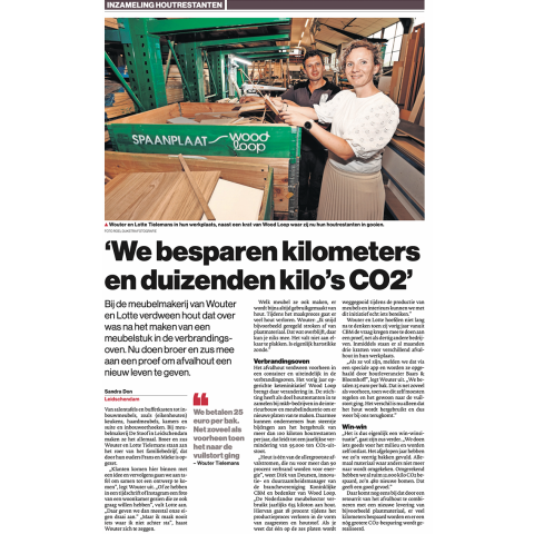 Woodloop AD duurzaamheid in meubelmakerij